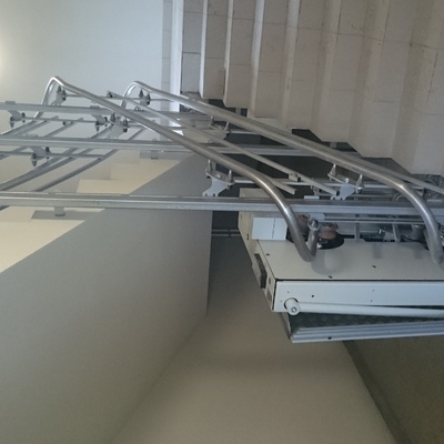 Наклонное (лестничное) подъёмное устройство с платформой БК 320 на сквозных стойках
